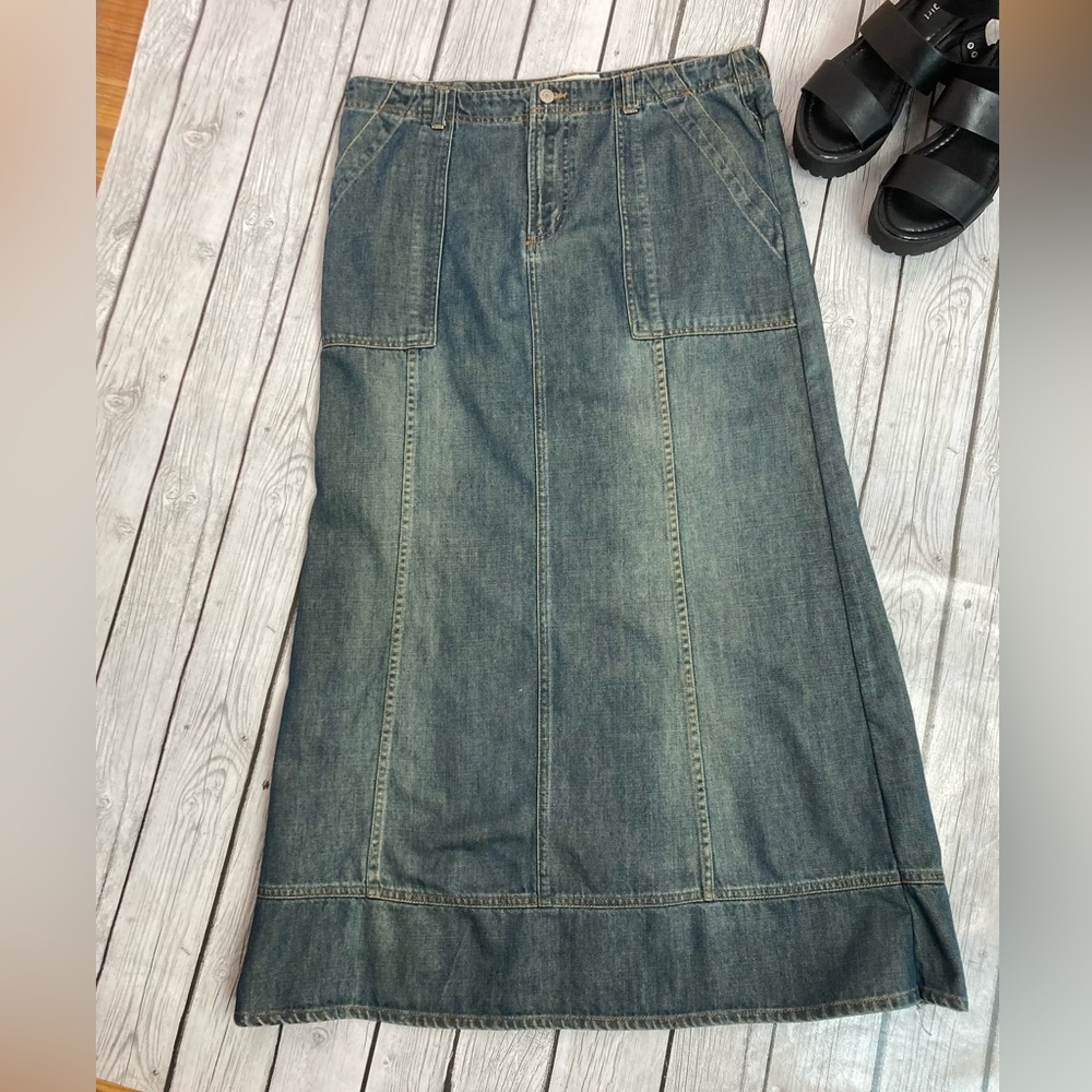 Vintage Old Navy Denim Maxi Skirt
